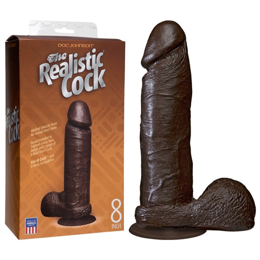 THE REALISTIC COCK 8" BLACK