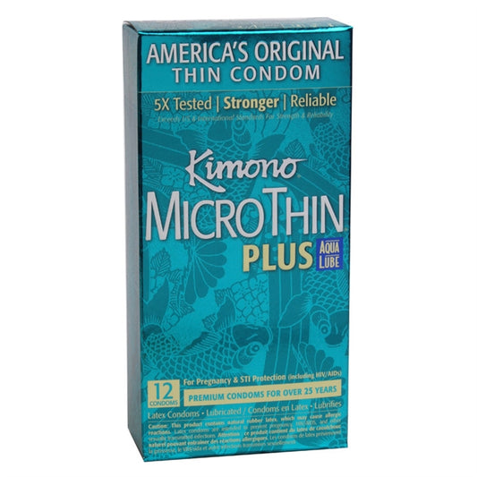 KIMONO MICRO THIN PLUS AQUA LUBE BOX 12 UNITS
