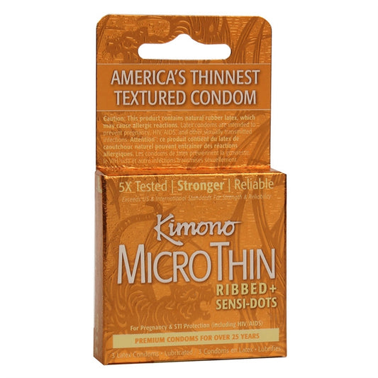KIMONO MICROTHIN RIBBED SENSIDOTS BOX 3 UNITS