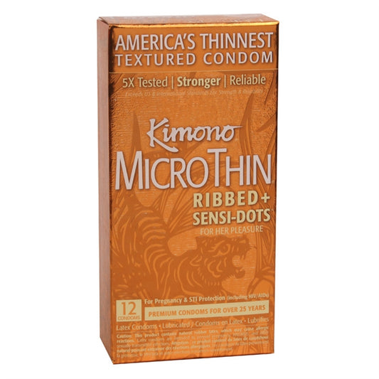 KIMONO MICROTHIN RIBBED SENSIDOTS BOX 12 UNITS
