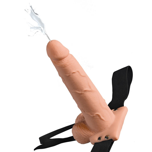 Fetish Fantasy 7.5" Hollow Squirting Strap-On with