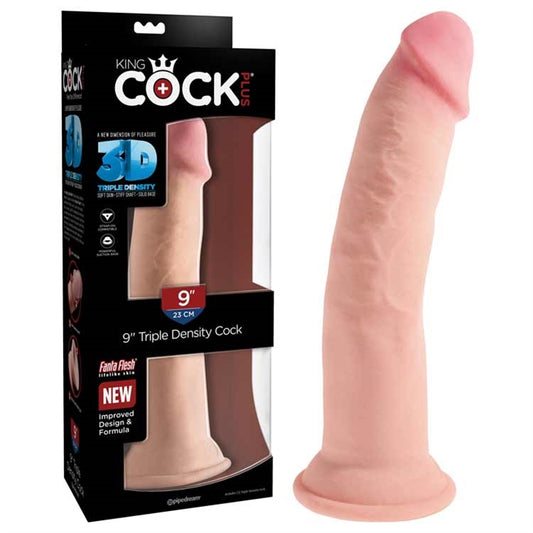 King Cock Plus 9" Triple Density Cock - Flesh