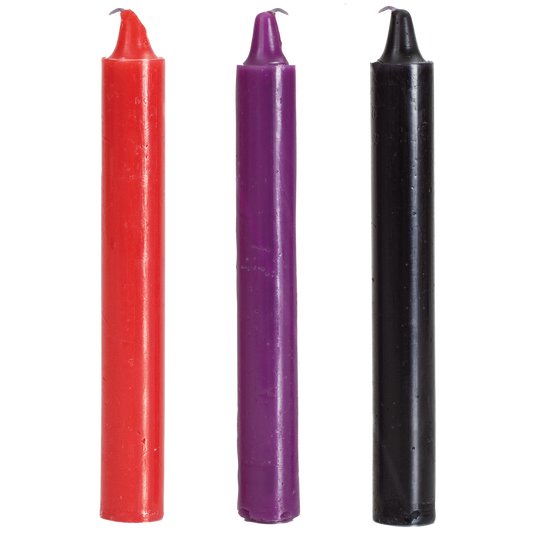 Doc Johnson - Bougies japonaises à effet goutte à goutte - Lot de 3 multicolores