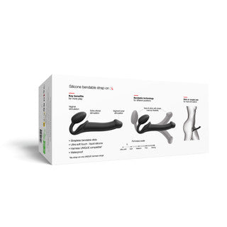 Strap-on-me - Silicone Bendable Strap-On - Grand - Noir