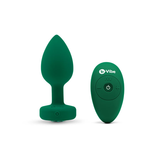B-Vibe - Plug vibrant bijou - M/L - Émeraude