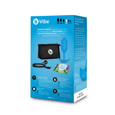 B-Vibe - Plug vibrant Snug 3 - Bleu