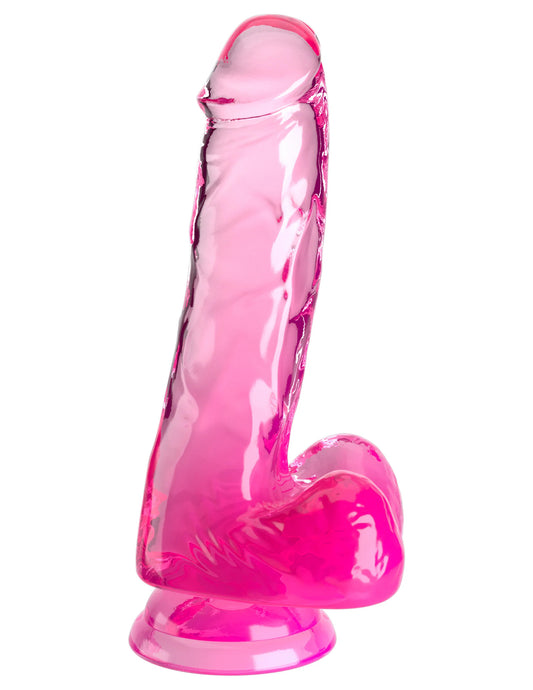 King Cock - Pénis de 15 cm avec testicules - Rose