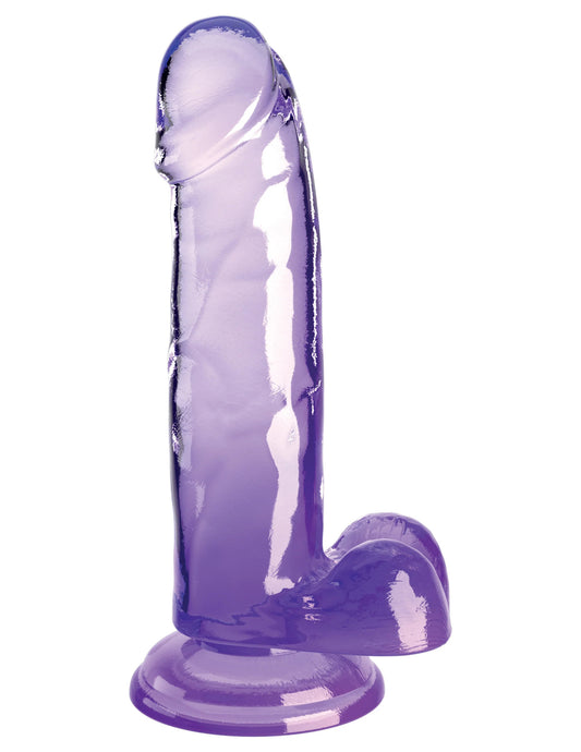 King Cock - Pénis de 18 cm avec testicules - Violet