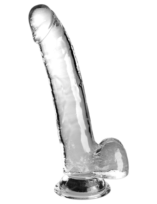 King Cock - Pénis de 23 cm avec testicules - Transparent