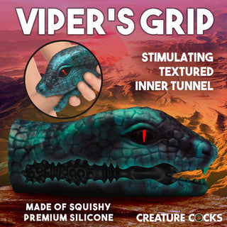 Creature Cock - Serpentine Silicone Stroker - Vert