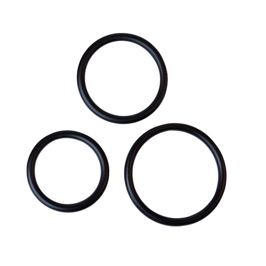 Spartacus - Ensemble de bagues en acier inoxydable sans soudure - Noir