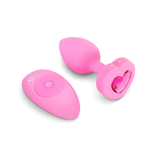B-Vibe - Plug vibrant en forme de cœur - Taille S/M - Rose