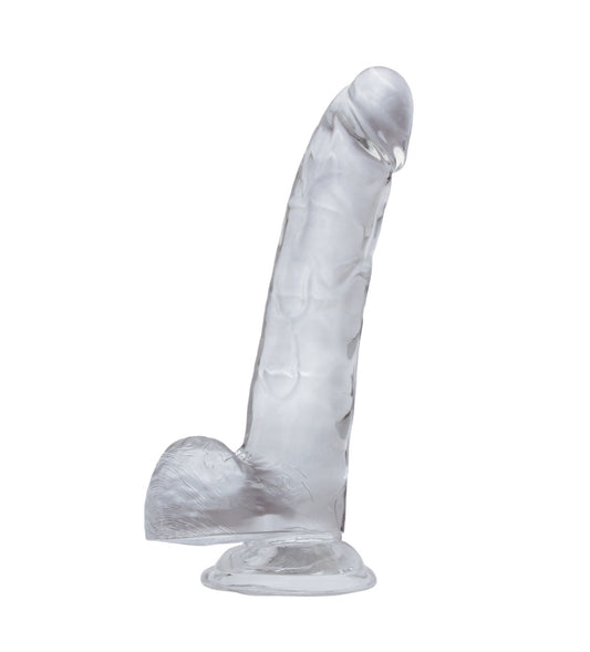 Adore U - Godemiché Leo 25 cm avec testicules - Transparent