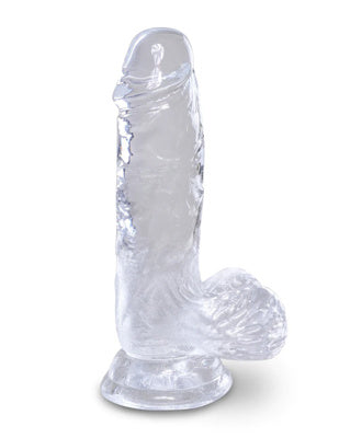 King Cock - Pénis de 12,7 cm avec testicules - Transparent