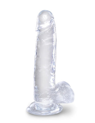 King Cock - Pénis de 18 cm avec testicules - Transparent
