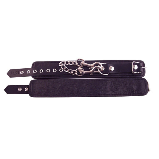 Rouge - Leather Ankle Cuffs - Black