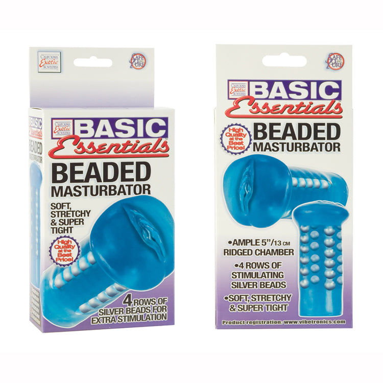 BASIC ESSENTIALS - BEADED MASTURBATOR