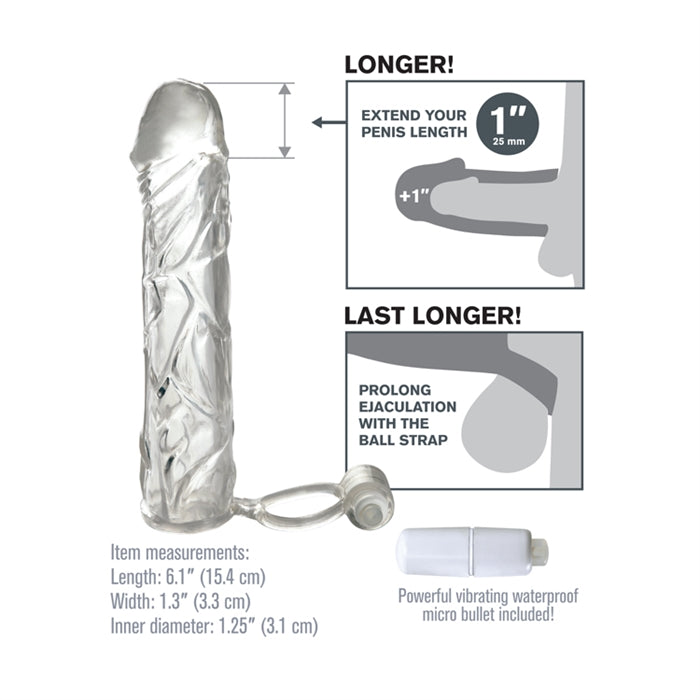 FX - VIBRATING SUPER SLEEVE- CLEAR