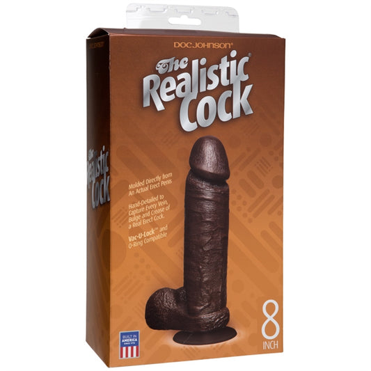 THE REALISTIC COCK 8" BLACK