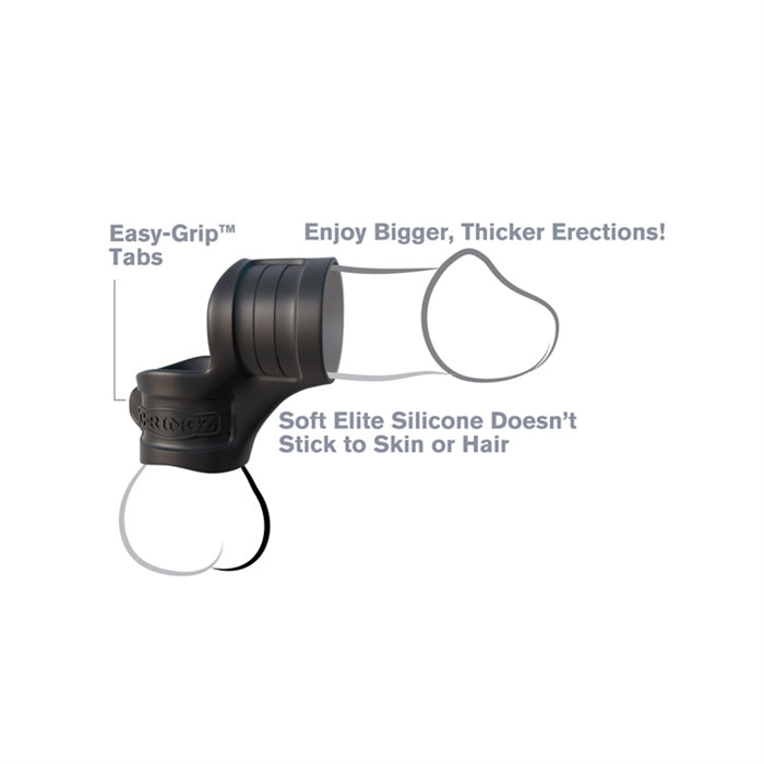 C-RINGZ MR BIG COCK RING AND BALL STRETCHER BLACK