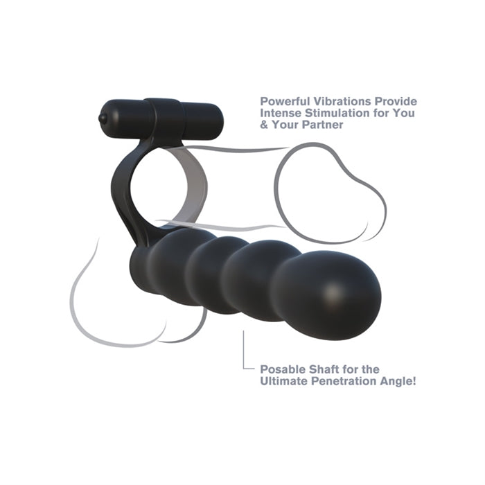C-RINGZ POSABLE PARTNER DOUBLE PENETRATOR BLACK