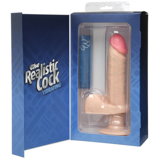 VIBRATING REALISTIC COCK 6" FLESH