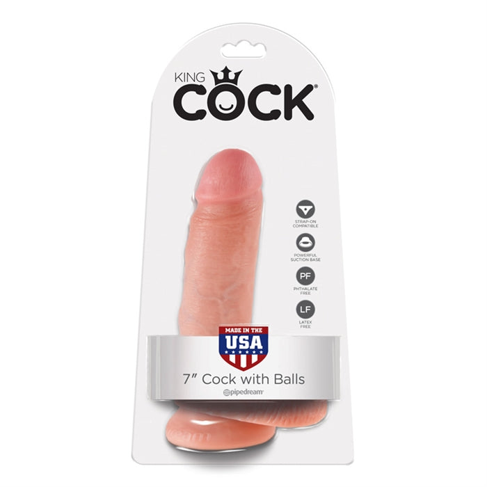 KING COCK  7" COCK WITH BALLS