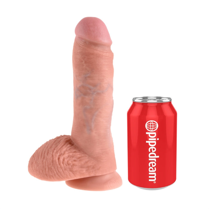 KING COCK  8" COCK WITH BALLS