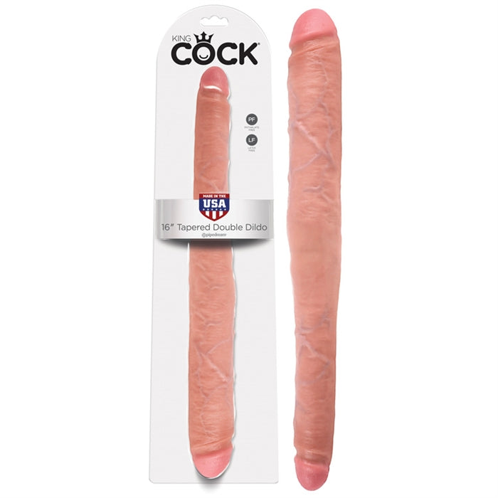 KING COCK  16" TAPERED DOUBLE DILDO