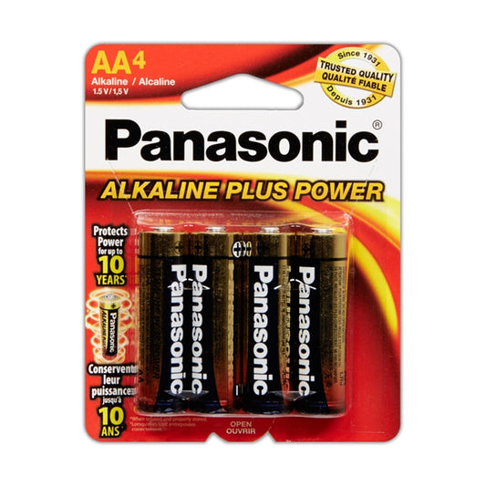 BATTERY PANASONIC AA ALKALINE 4PK