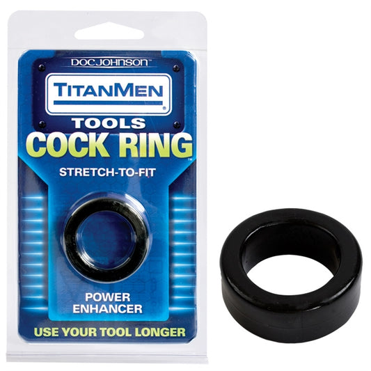 TITANMEN TOOLS COCK RING BLACK