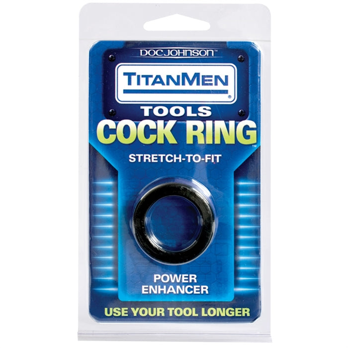 TITANMEN TOOLS COCK RING BLACK