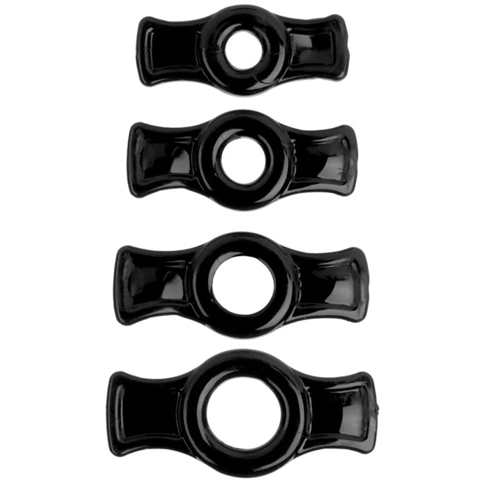 TITANMEN TOOLS COCK RING SET BLACK