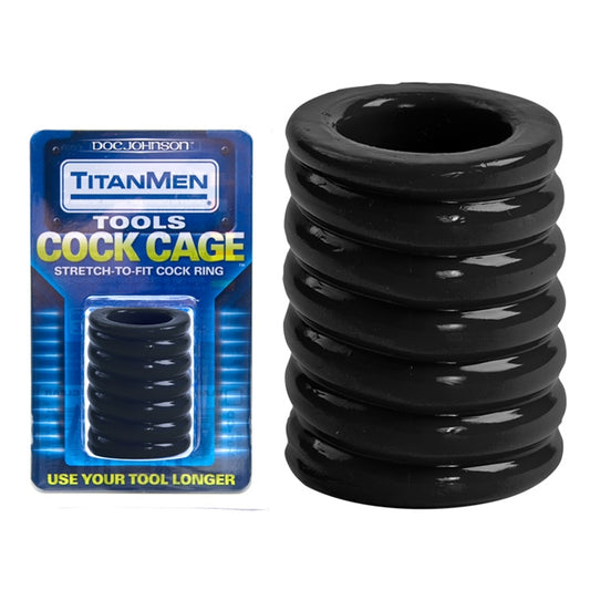 TITANMEN TOOLS COCK CAGE BLACK