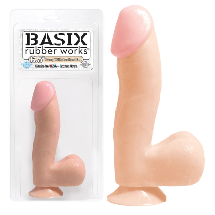 BASIX RUBBER WORKS- 6.5'' WITH SUCTION CUP - FLESH