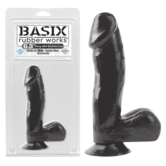BASIX RUBBER WORKS - 6.5" DONG WITH SUCTION CUP