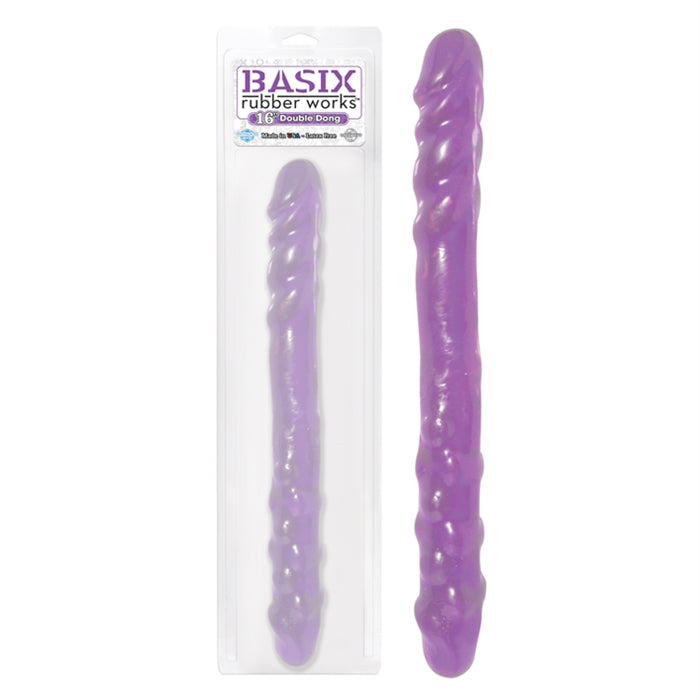 BASIX RUBBER WORKS - 16'' DOUBLE DONG - PURPLE