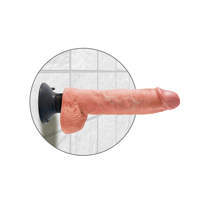 KING COCK  10" VIBRATING FLESH