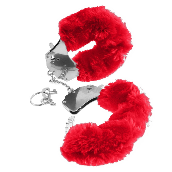 RED FURRY LOVE CUFFS