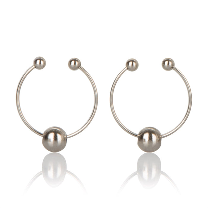 NIPPLE RINGS SILVER