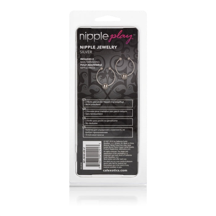 NIPPLE RINGS SILVER