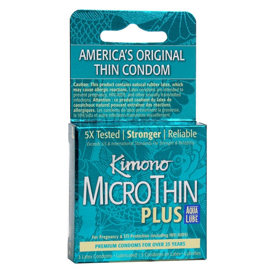KIMONO MICRO THIN PLUS AQUA LUBE BOX 3 UNITS