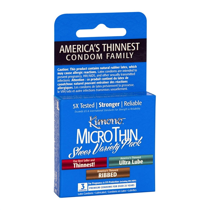 KIMONO MICROTHIN SHEER VARIETY PACK BOX 3 UNITS