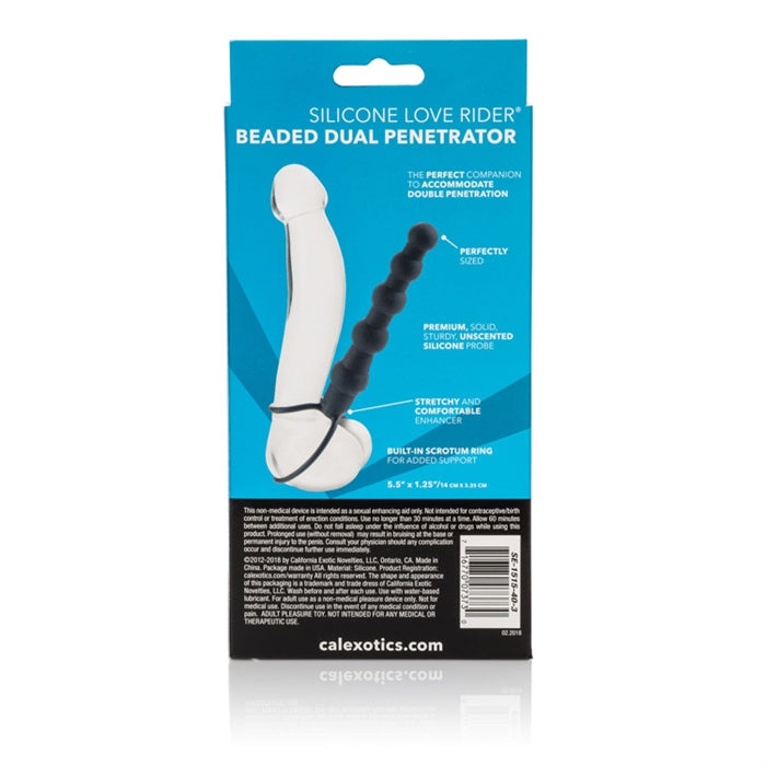 SILICONE LOVE RIDER BEADED DUAL PENETRATOR