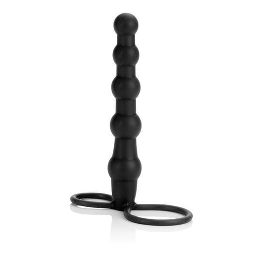 SILICONE LOVE RIDER BEADED DUAL PENETRATOR