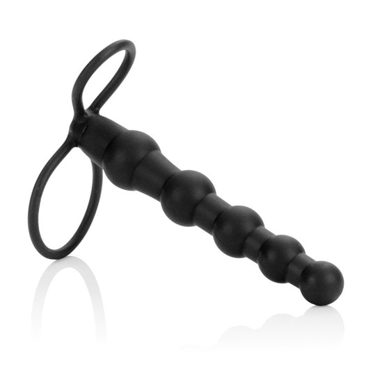 SILICONE LOVE RIDER BEADED DUAL PENETRATOR