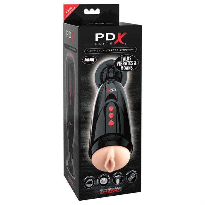 PDX ELITE Dirty Talk Starter Stroker