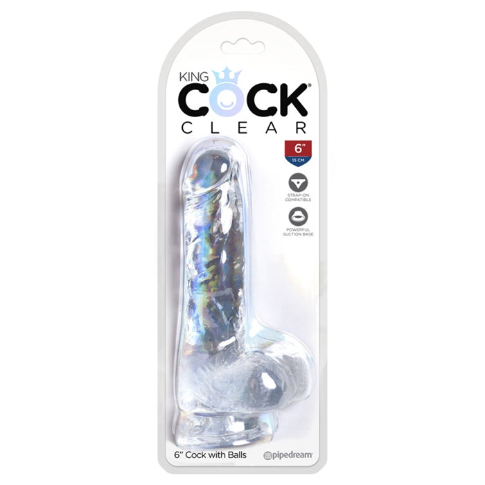 King Cock Clear 6" Cock with Balls
