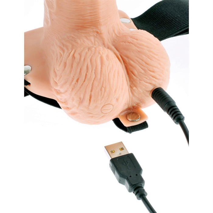 Fetish Fantasy 6" Hollow Rechargeable Strap-on wit