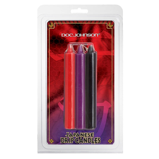 Japanese Drip Candles - 3 Pack Multi-Colored